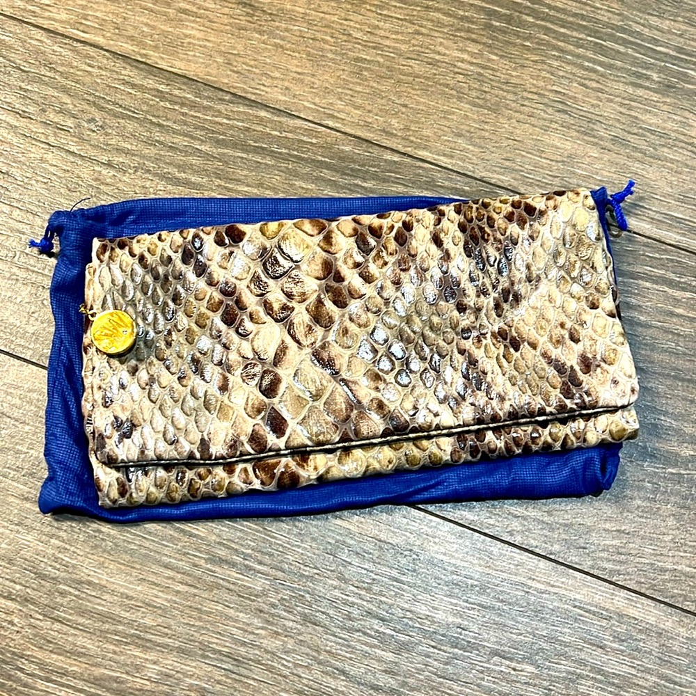 Stuart Weitzman snake skin clutch